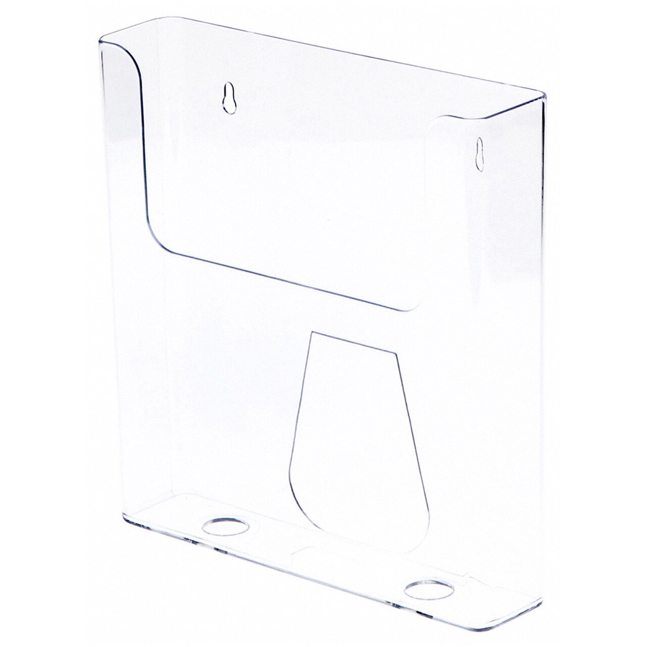 Plymor Clear Acrylic Paper Literature Holder (Wall Mount), Fits 8.5" x 11" Documents